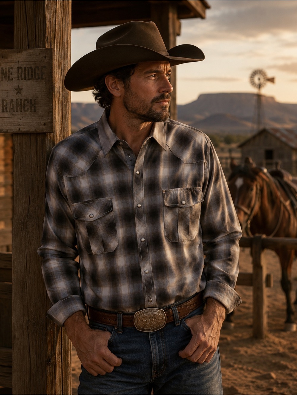 Western style dress shirt